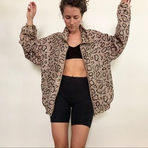 vintage • silk snakeskin jacket